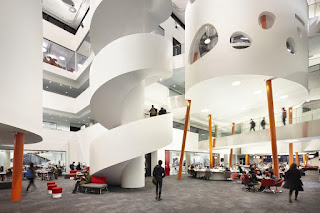 spiral staircase in the diamond building